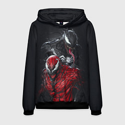 Толстовка-худи мужская Venom and Carnage, цвет: 3D-черный