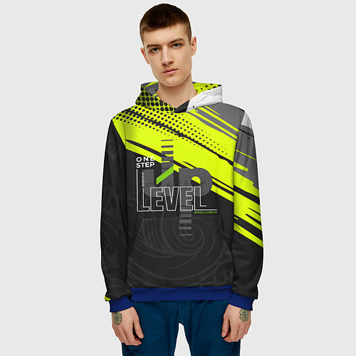 Мужская толстовка Лозунг / 3D-Синий – фото 3