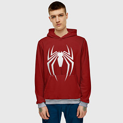 Толстовка-худи мужская SpiderMan - logo, цвет: 3D-меланж — фото 2