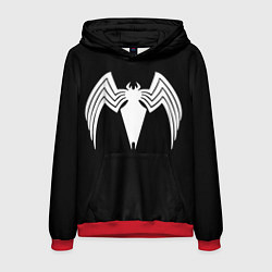 Толстовка-худи мужская Venom - spider logo, цвет: 3D-красный