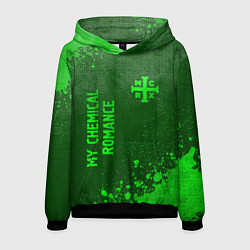 Толстовка-худи мужская My Chemical Romance - green gradient вертикально, цвет: 3D-черный