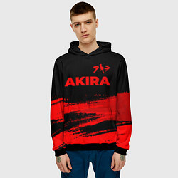Толстовка-худи мужская Akira - red gradient посередине, цвет: 3D-черный — фото 2
