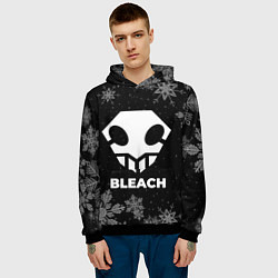 Толстовка-худи мужская Снежный Bleach, цвет: 3D-черный — фото 2
