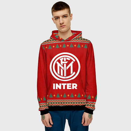 Мужская толстовка Inter new year / 3D-Черный – фото 3