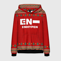 Толстовка-худи мужская Enhypen new year, цвет: 3D-черный