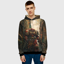 Толстовка-худи мужская Космодесантник из ордена, цвет: 3D-черный — фото 2