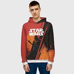 Толстовка-худи мужская Darth Vader - Star Wars, цвет: 3D-белый — фото 2