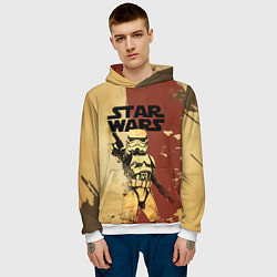 Толстовка-худи мужская Звездные войны - клон, цвет: 3D-белый — фото 2