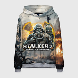 Толстовка-худи мужская S t a l k e r Heart of Chornobyl, цвет: 3D-меланж