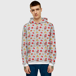 Толстовка-худи мужская Щелкунчик и игрушки, цвет: 3D-белый — фото 2