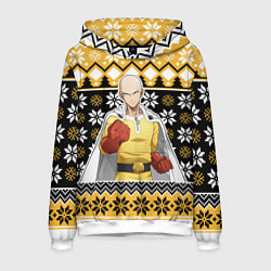 Толстовка-худи мужская One-Punch Man sweater, цвет: 3D-белый