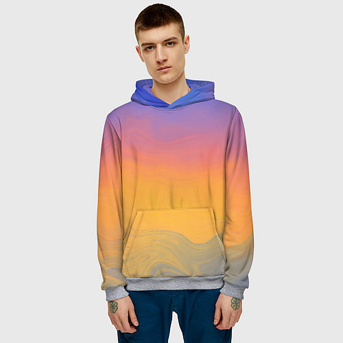 Мужская толстовка Яркий градиент / 3D-Меланж – фото 3