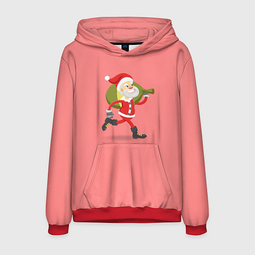 Мужская толстовка Санта украл подарки / 3D-Красный – фото 1