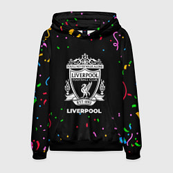 Толстовка-худи мужская Liverpool конфети, цвет: 3D-черный