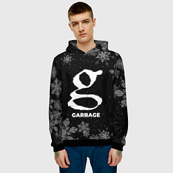 Толстовка-худи мужская Снежный Garbage, цвет: 3D-черный — фото 2
