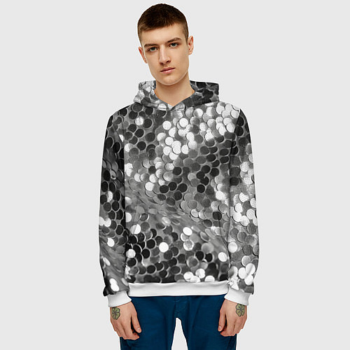 Мужская толстовка Блистание / 3D-Белый – фото 3
