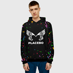 Толстовка-худи мужская Placebo конфети, цвет: 3D-черный — фото 2