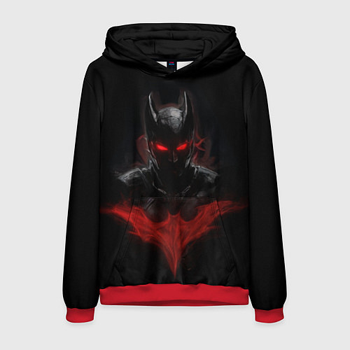 Мужская толстовка Neon Batman in the dark / 3D-Красный – фото 1