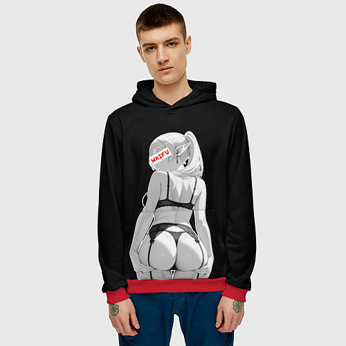 Мужская толстовка Frieren sexy - Sousou no frieren / 3D-Красный – фото 3