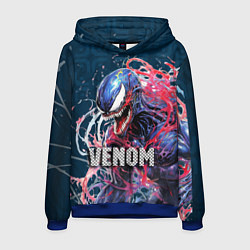 Толстовка-худи мужская Venom Marvel, цвет: 3D-синий