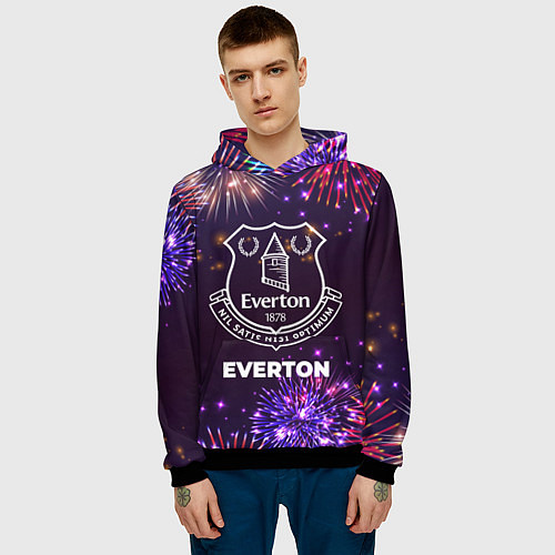 Мужская толстовка Праздничный Everton / 3D-Черный – фото 3