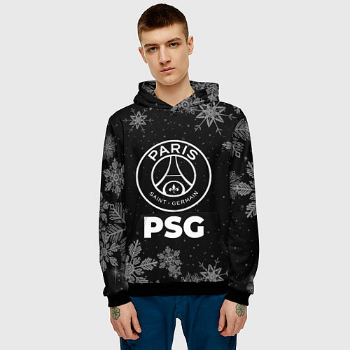 Мужская толстовка Снежный PSG / 3D-Черный – фото 3