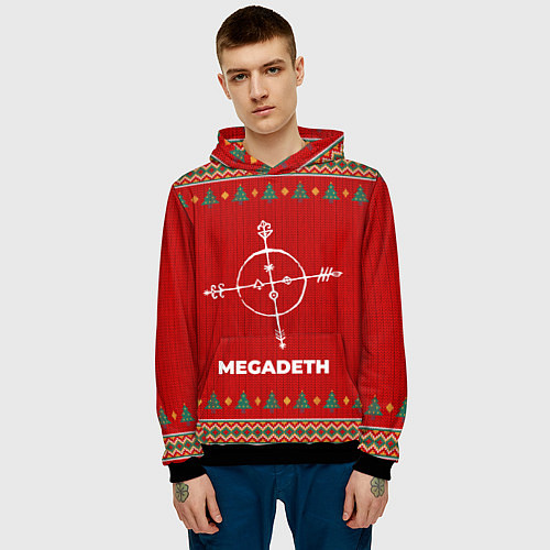 Мужская толстовка Megadeth new year / 3D-Черный – фото 3