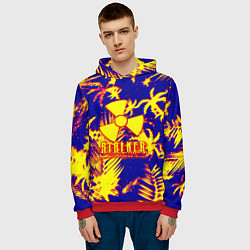 Толстовка-худи мужская Тропический сталкер, цвет: 3D-красный — фото 2