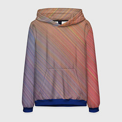 Толстовка-худи мужская Градиент в полоску, цвет: 3D-синий