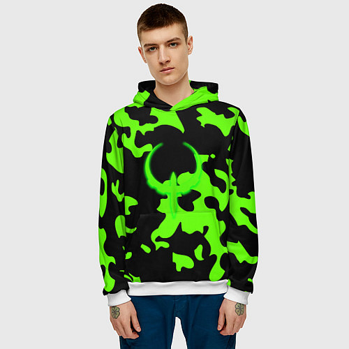 Мужская толстовка Quake camo / 3D-Белый – фото 3