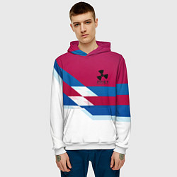 Толстовка-худи мужская Stalker geometry, цвет: 3D-белый — фото 2