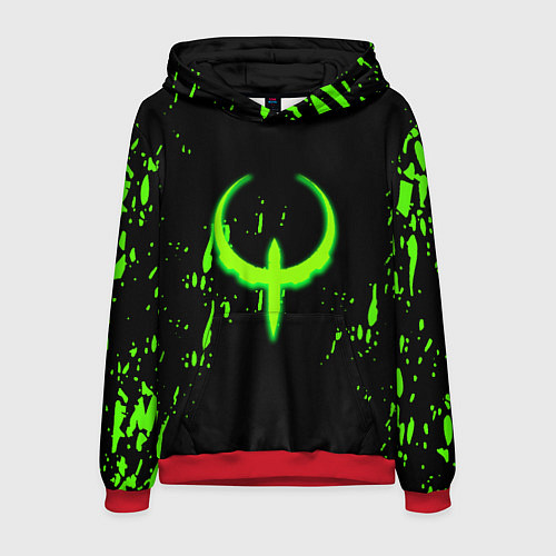 Мужская толстовка Quake брызги кислотных красок / 3D-Красный – фото 1