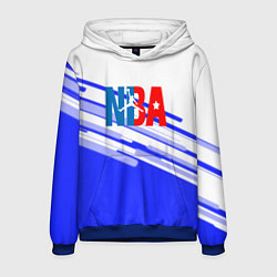 Толстовка-худи мужская NBA geometry steel, цвет: 3D-синий