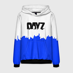 Толстовка-худи мужская Dayz сине белая геомтерия, цвет: 3D-черный
