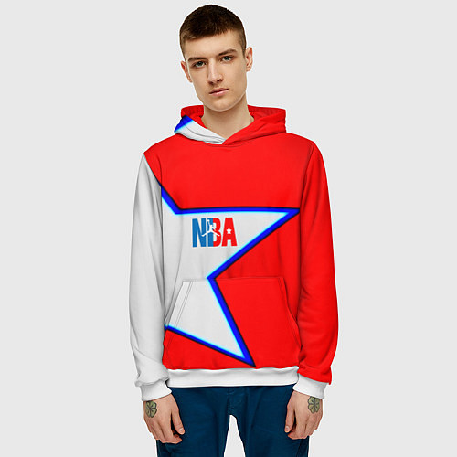 Мужская толстовка NBA star / 3D-Белый – фото 3