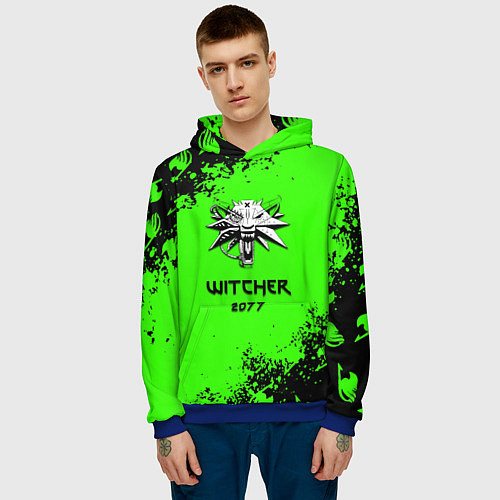 Мужская толстовка Cyberpunk 2077 anime / 3D-Синий – фото 3