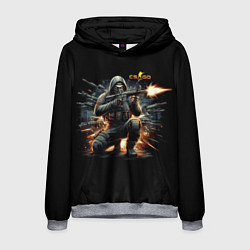 Толстовка-худи мужская Counter Strike - cool stormtrooper, цвет: 3D-меланж