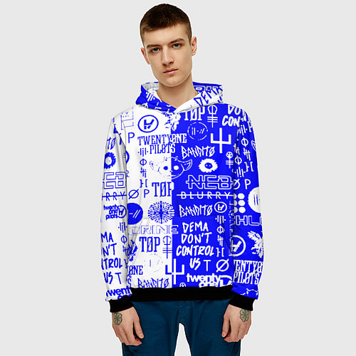 Мужская толстовка Twenty one pilots лого / 3D-Черный – фото 3