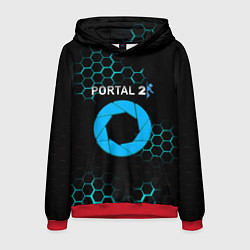 Толстовка-худи мужская Portal соты броня, цвет: 3D-красный
