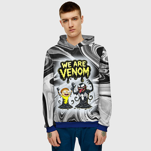 Мужская толстовка We are Venom - Morty / 3D-Синий – фото 3