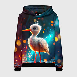 Толстовка-худи мужская Аистенок, цвет: 3D-черный