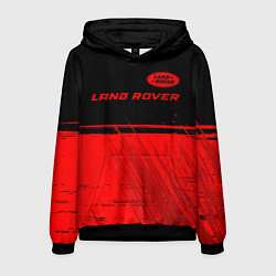 Толстовка-худи мужская Land Rover - red gradient посередине, цвет: 3D-черный