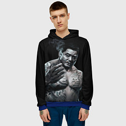 Толстовка-худи мужская Ma Dong Seok - yakudza, цвет: 3D-синий — фото 2