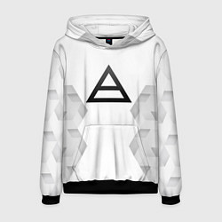 Толстовка-худи мужская Thirty Seconds to Mars white poly, цвет: 3D-черный