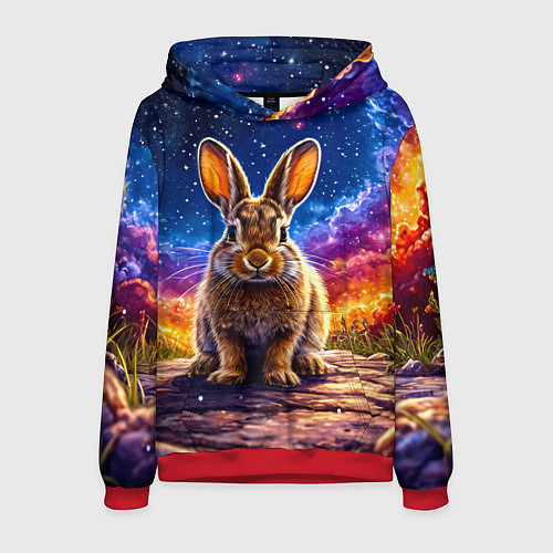 Мужская толстовка Зачик и космическое небо / 3D-Красный – фото 1