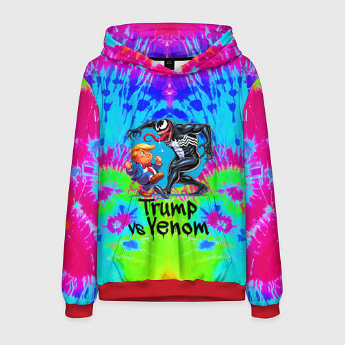 Мужская толстовка Дональд Трамп против Венома / 3D-Красный – фото 1