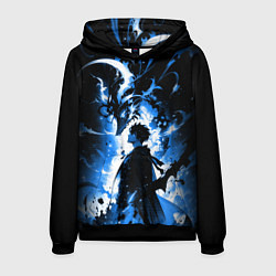 Толстовка-худи мужская Поднятие уровня в одиночку - восстань, цвет: 3D-черный