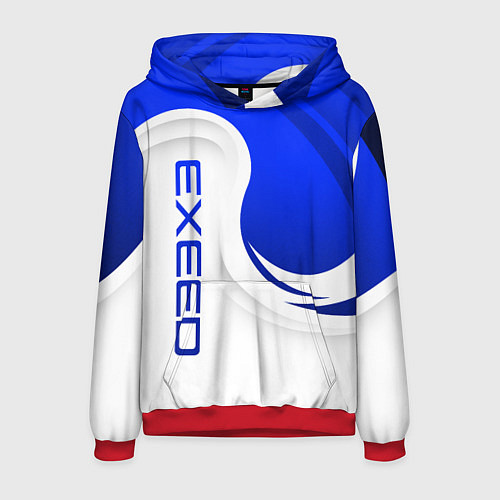 Мужская толстовка Exeed - синий и белый / 3D-Красный – фото 1