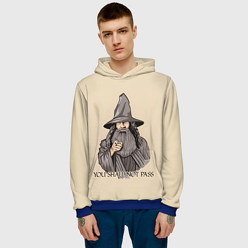 Мужская толстовка Ты не пройдешь Властелин колец / 3D-Синий – фото 3