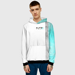 Толстовка-худи мужская Shepard N7 - галлюцинации, цвет: 3D-черный — фото 2